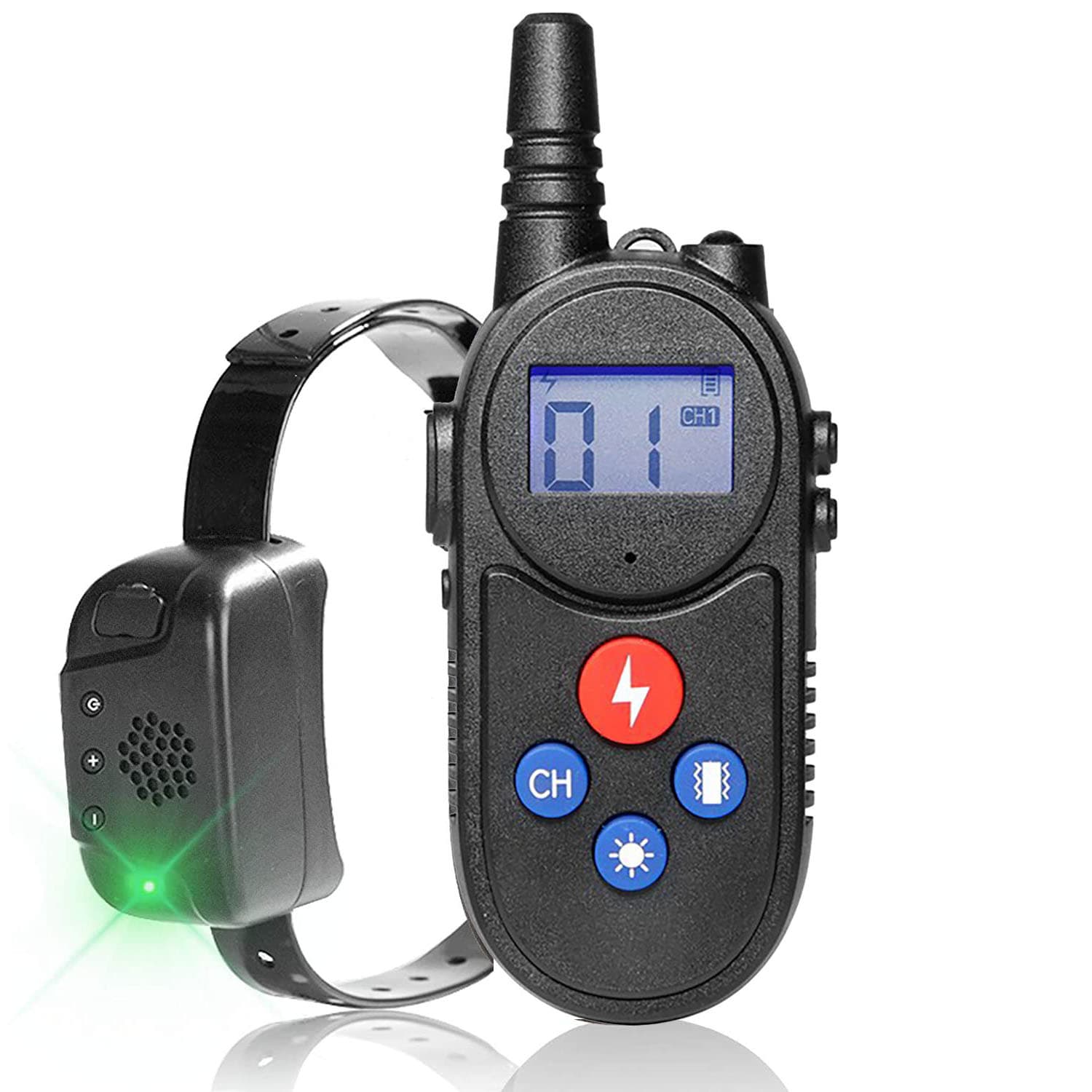 Collier Dressage Chien 1000m avec talkie-walkie étanche et Rechargeable collier electrique chien