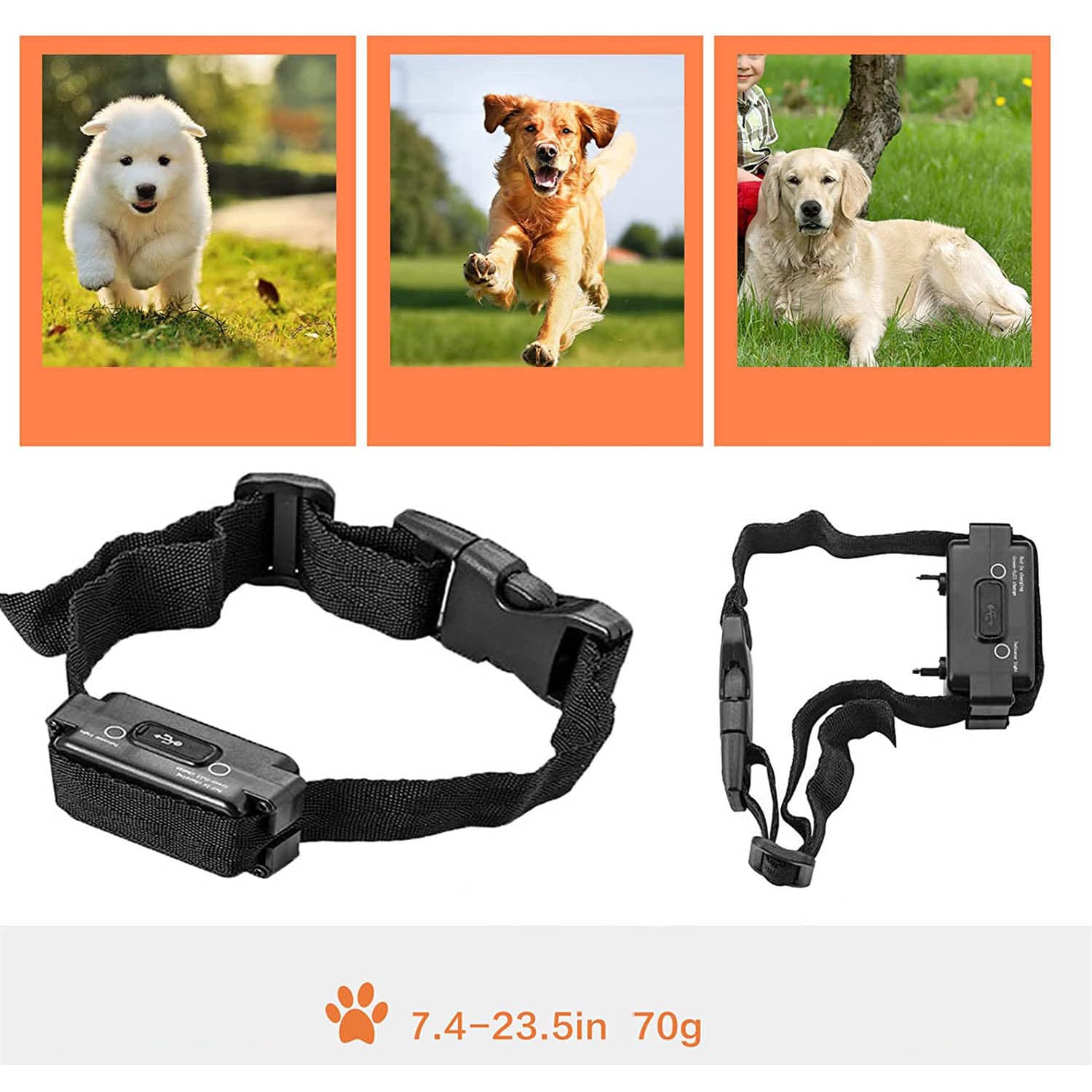 Etanche et Rechargeable collier anti fugue chien Supplémentaire pour cloture electrique chien W227B